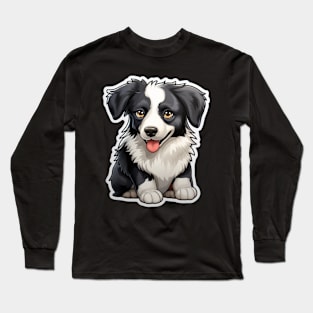 Cute Border Collie Dogs Funny Border Collie Long Sleeve T-Shirt